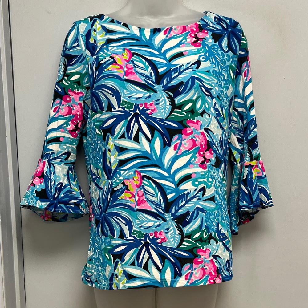 Lilly Pulitzer Printed Pima Cotton Blend Top | Size S | Made in Peru